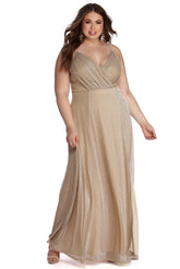 Plus Corinne Sparkle Lurex Dresses
